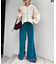 H.Sコーデュロイ裾フリルフレアパンツ