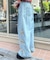 H.Sレースフラワーカットワイドデニム