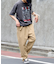コットンツイルベルティッドイージーパンツ