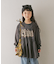 【KIDS】かすれロゴ長袖チュニックミニワンピ