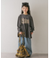 【KIDS】かすれロゴ長袖チュニックミニワンピ