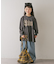 【KIDS】かすれロゴ長袖チュニックミニワンピ