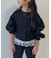 【KIDS】【India】カットワークレースクロップド丈カーデ