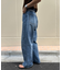 【HENRY】vintagedenim/ウエスト紐ベルト付きワイドデニム