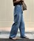 【HENRY】vintagedenim/ウエスト紐ベルト付きワイドデニム