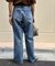 【HENRY】vintagedenim/ウエスト紐ベルト付きワイドデニム