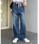 【HENRY】vintagedenim/ウエスト紐ベルト付きワイドデニム
