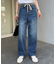 【HENRY】vintagedenim/ウエスト紐ベルト付きワイドデニム