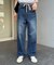 【HENRY】vintagedenim/ウエスト紐ベルト付きワイドデニム