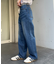 【HENRY】vintagedenim/ウエスト紐ベルト付きワイドデニム