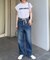 【HENRY】vintagedenim/ウエスト紐ベルト付きワイドデニム