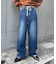 【HENRY】vintagedenim/ウエスト紐ベルト付きワイドデニム