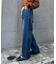 【HENRY】vintagedenim/ウエスト紐ベルト付きワイドデニム