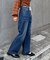 【HENRY】vintagedenim/ウエスト紐ベルト付きワイドデニム
