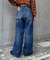【HENRY】vintagedenim/ウエスト紐ベルト付きワイドデニム