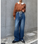【HENRY】vintagedenim/ウエスト紐ベルト付きワイドデニム
