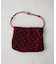 カラビナ付きベロアスタッズ巾着BAG