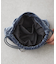 カラビナ付きベロアスタッズ巾着BAG