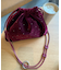 カラビナ付きベロアスタッズ巾着BAG