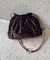 カラビナ付きベロアスタッズ巾着BAG