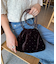 カラビナ付きベロアスタッズ巾着BAG