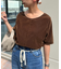 シアーフロッキービンテージ加工半袖トップス