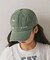 【KIDS】コットンレース紐ピグメント加工TIMEロゴCAP