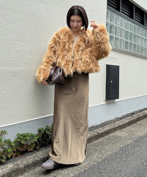 CIAOPANIC TYPY　willow　ミドルファーコート　【新品タグ付き】 CIAOPANIC TYPY｜【willow】クリンクルミックスファーアウター