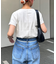 ワンポイント刺繍リブコンパクト半袖Tee