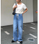ワンポイント刺繍リブコンパクト半袖Tee