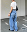ワンポイント刺繍リブコンパクト半袖Tee