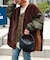 【etsinta】ファー切替ジャケット