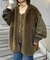 【etsinta】ファー切替ジャケット