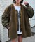 【etsinta】ファー切替ジャケット