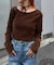 シアーフロッキービンテージ加工バックリボントップス