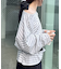 シアースラブボーダーワンポイント刺繍オーバTee