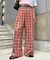 【UNISEX】ネルチェックタックボリュームワイドパンツ