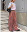 【UNISEX】ネルチェックタックボリュームワイドパンツ