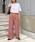 【UNISEX】ネルチェックタックボリュームワイドパンツ