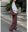 【UNISEX】ネルチェックタックボリュームワイドパンツ