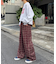 【UNISEX】ネルチェックタックボリュームワイドパンツ