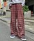 【UNISEX】ネルチェックタックボリュームワイドパンツ