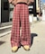 【UNISEX】ネルチェックタックボリュームワイドパンツ