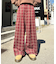 【UNISEX】ネルチェックタックボリュームワイドパンツ