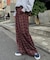 【UNISEX】ネルチェックタックボリュームワイドパンツ
