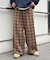 【UNISEX】ネルチェックタックボリュームワイドパンツ