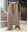 【UNISEX】ネルチェックタックボリュームワイドパンツ