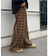【UNISEX】ネルチェックタックボリュームワイドパンツ