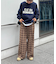 【UNISEX】ネルチェックタックボリュームワイドパンツ