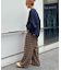 【UNISEX】ネルチェックタックボリュームワイドパンツ
